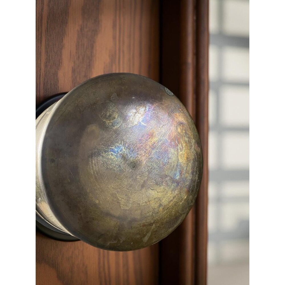 Brass Bucket with Delft-Style Handle – French Country Farmhouse Decor - Picture 5 of 7